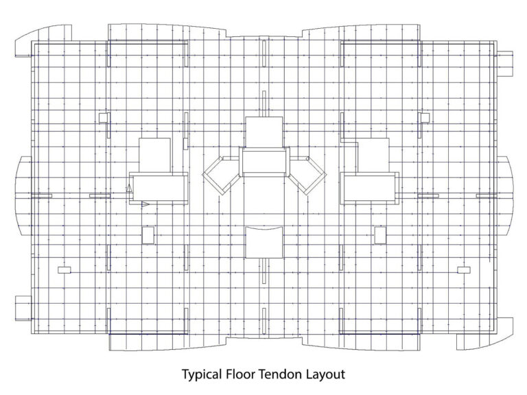 8-4 typical floor tendon layout